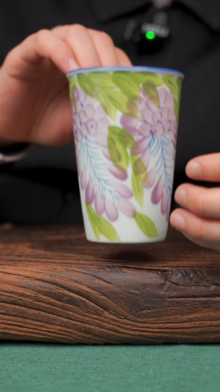 【闪购商品】瓷片38寻一缕瓷香杯釉下手工手绘瓷器