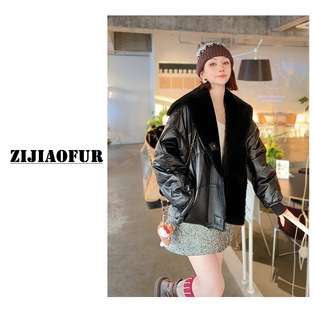 “安妮私服”皮毛一体鹅绒｜设计师25新品｜皮草外套ZJPZ-2580
