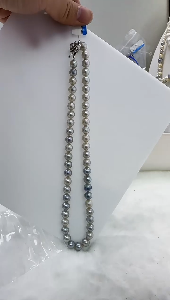 【闪购商品】海水珍珠DA未镶嵌灰珠串8 t659