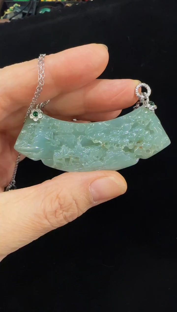 颈饰未镶嵌翡翠国风