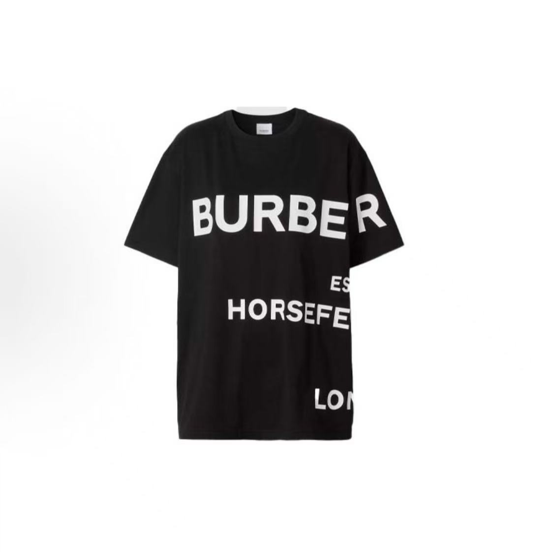 BURBERRY/博柏利白色黑色字母圆领短袖T恤 fz