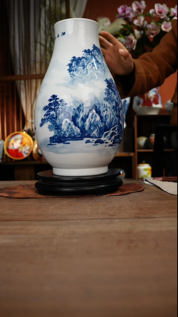 当代高温釉下彩手绘陶瓷餐具