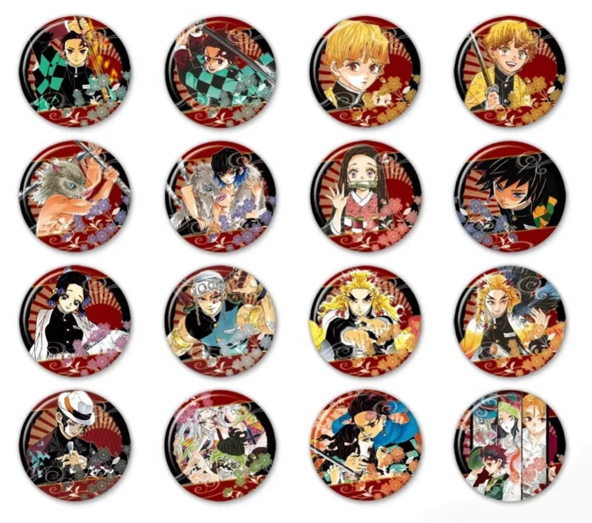 鬼灭之刃原画吧唧徽章1弹2弹3弹5弹盲盒代拆