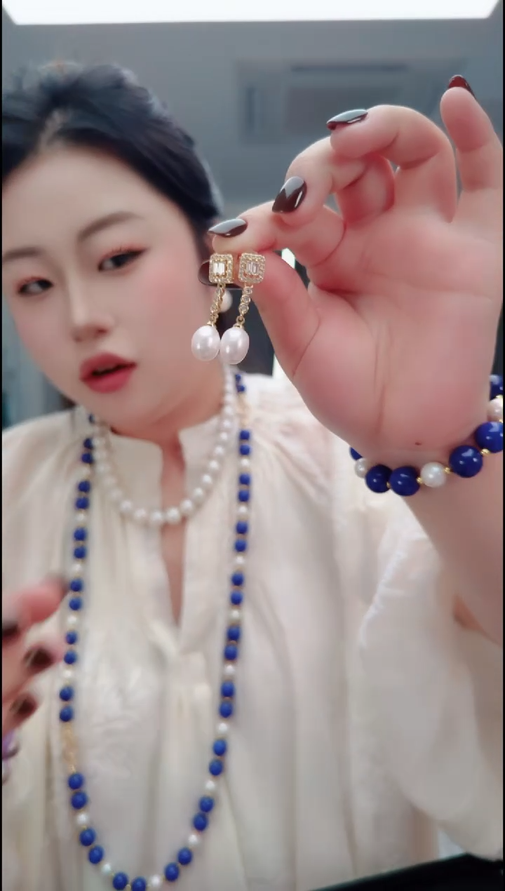 颈饰未镶嵌淡水珍珠2441耳钉