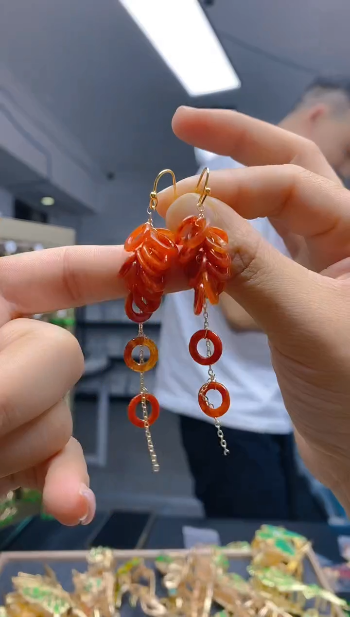 【闪购商品】翡翠耳饰合金117翡翠耳钩