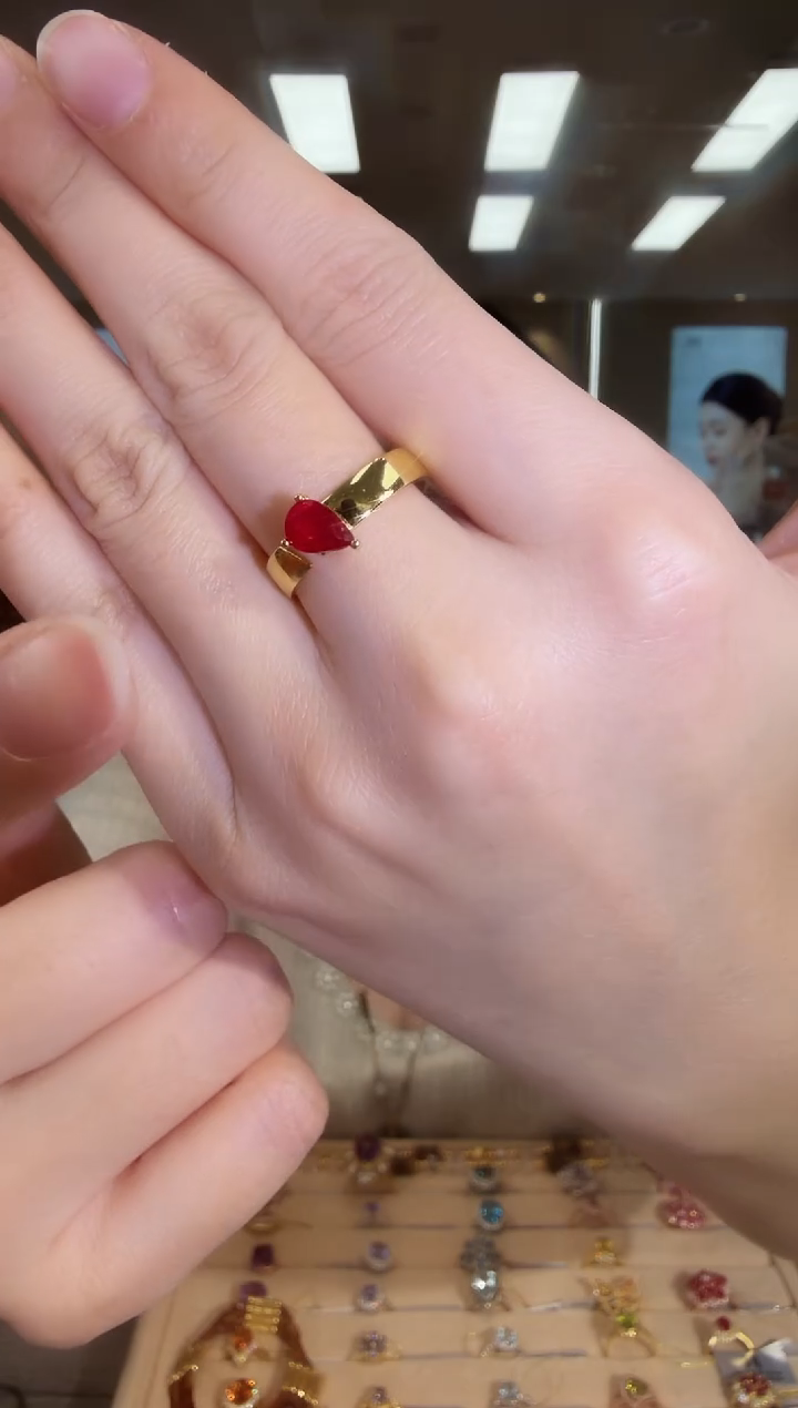 银S925镶嵌戒指红宝石09
