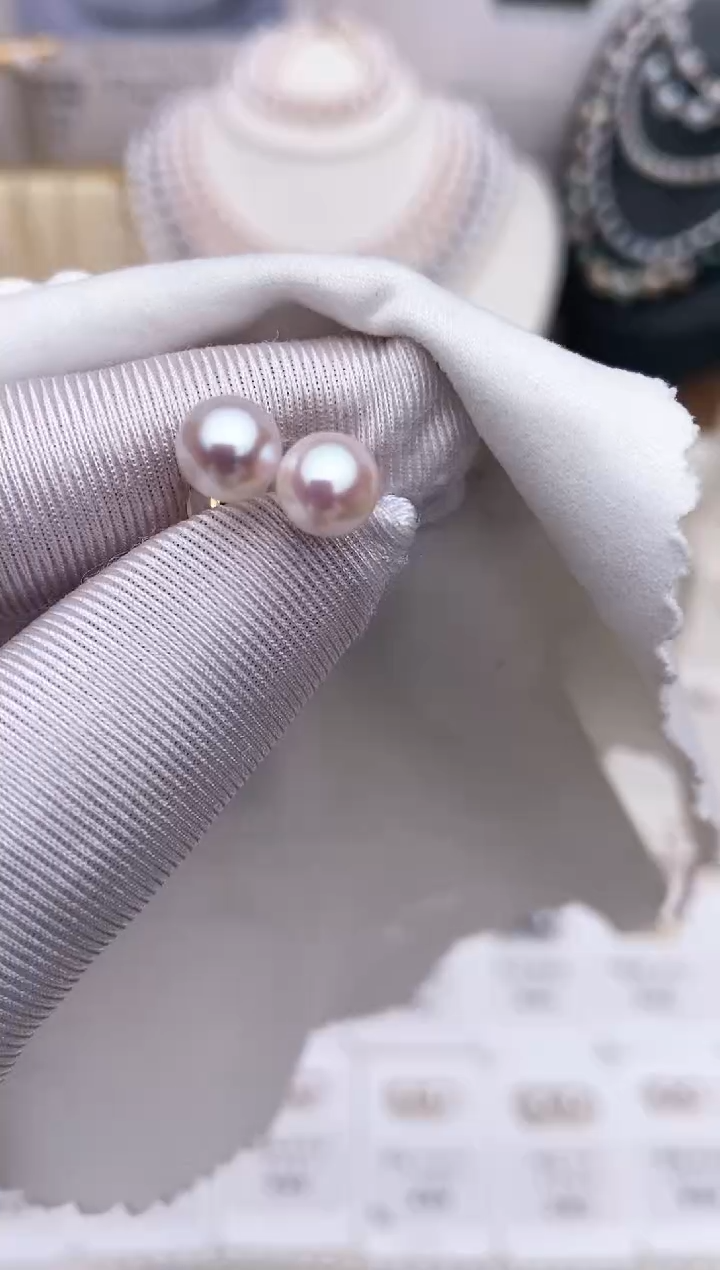 【闪购商品】海水珍珠耳饰18K金镶嵌特选福利6-7mm不退不换