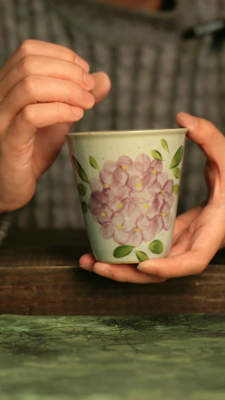 釉下彩手工手绘瓷器青诗集手工手绘瓷器