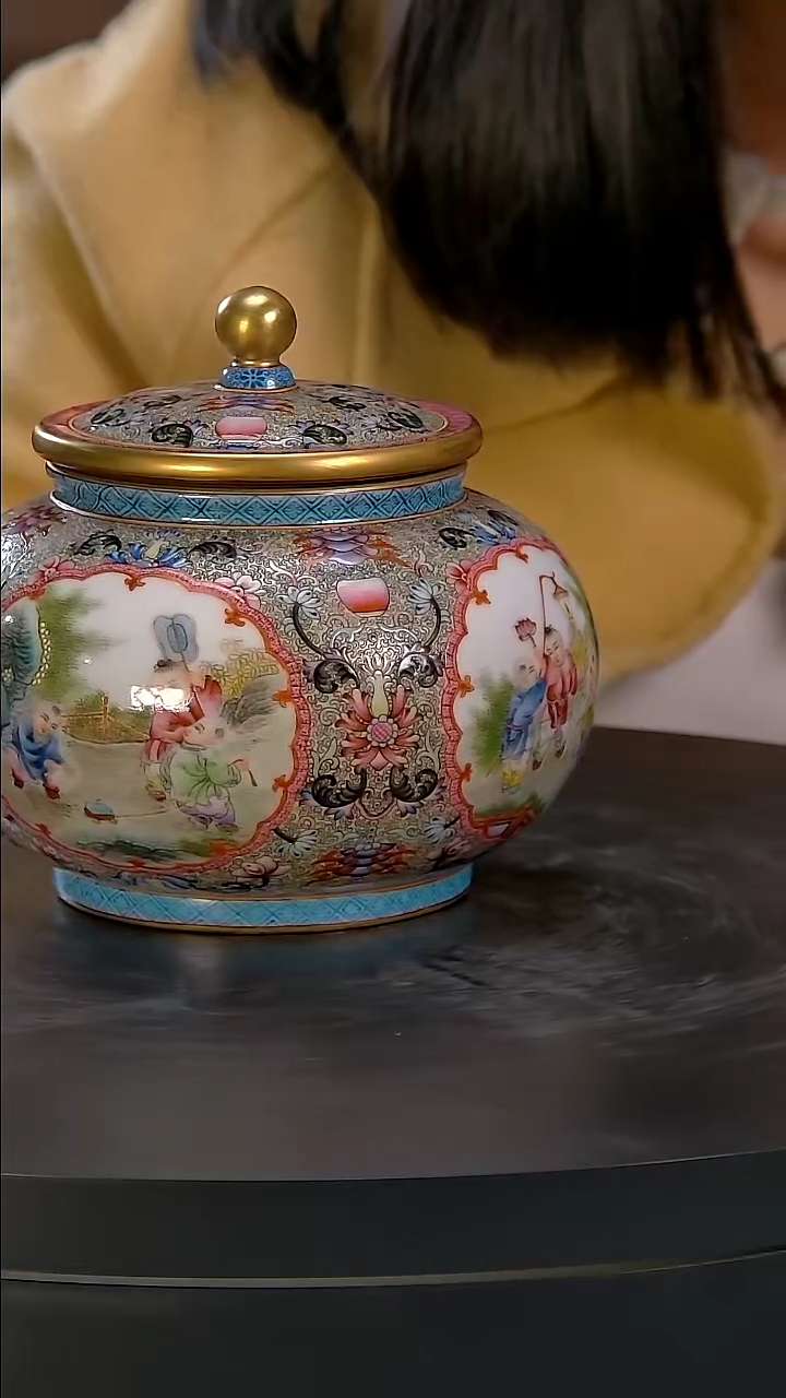 【闪购商品】珐琅彩盖罐精品陶瓷