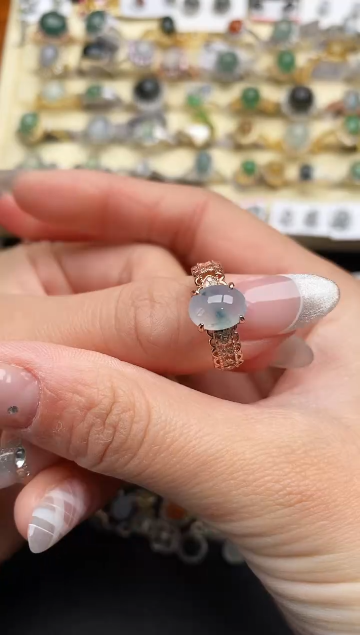 【闪购商品】翡翠戒指银S925镶嵌1111111111+7