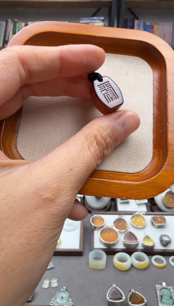 琥珀颈饰未镶嵌手机挂11