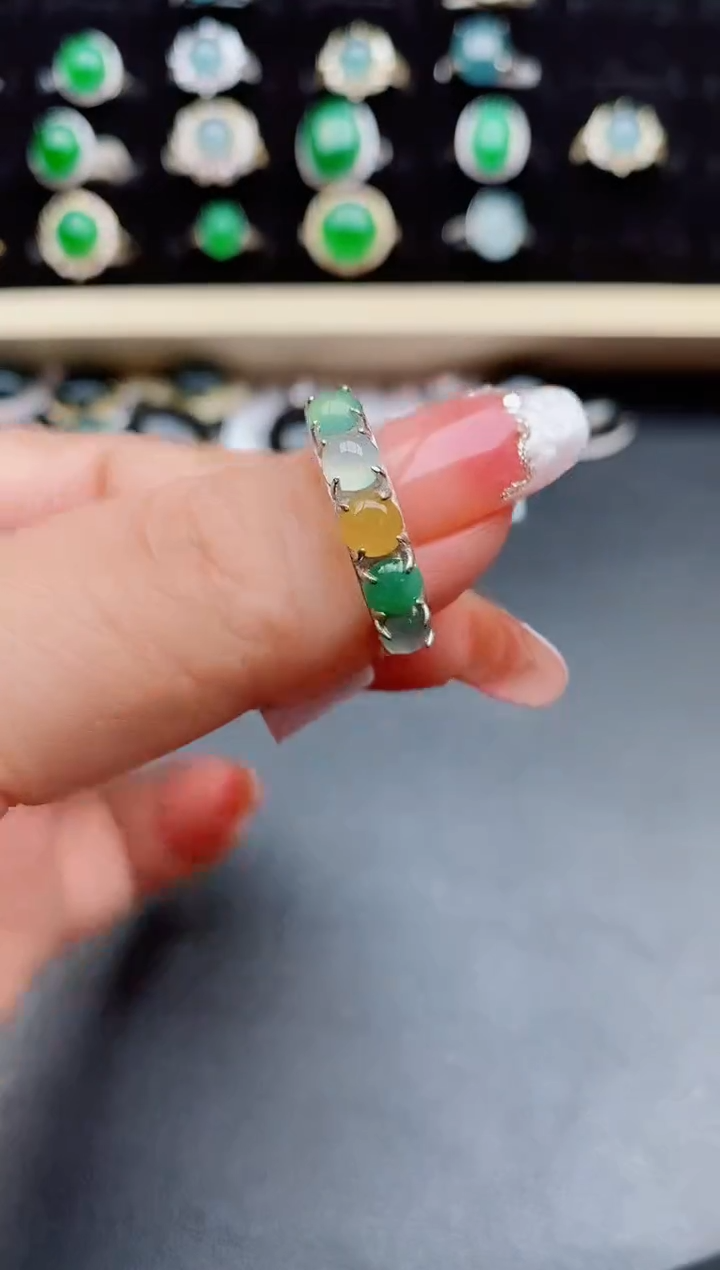 【闪购商品】翡翠戒指银S925镶嵌50800