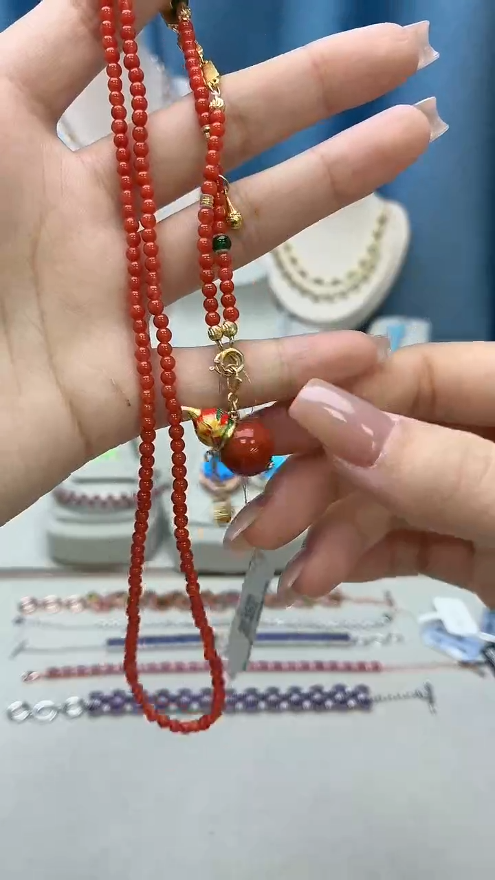 颈饰银S925镶嵌南红玛瑙090BJ1209产品一个（多样性）