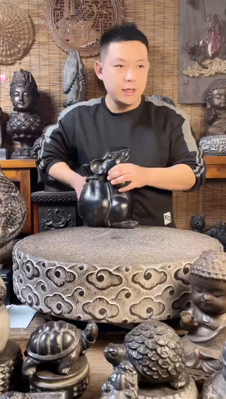 【闪购商品】30福袋老鼠天然青石雕刻