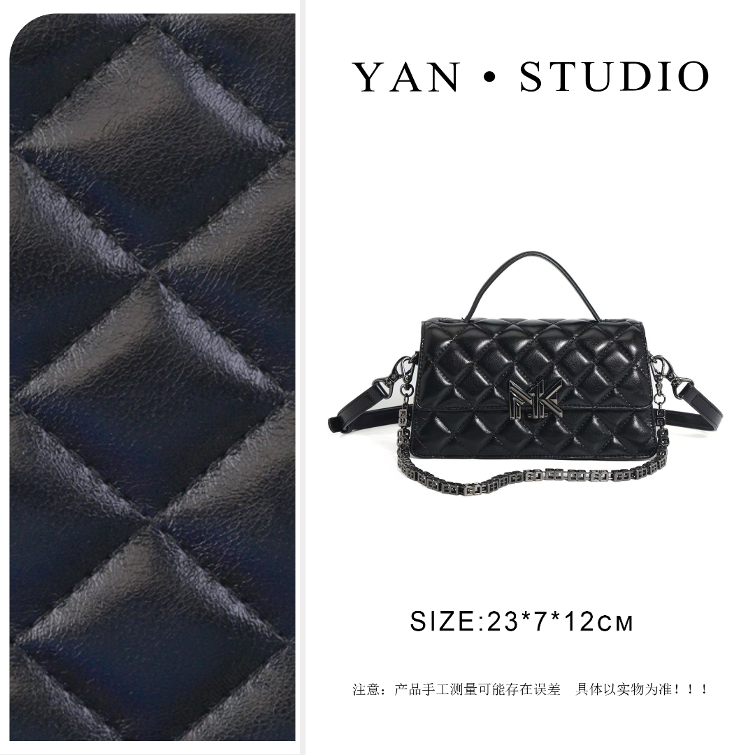 【艳姐甄选】幂幂同款 FES-6013-黑色轻奢硬面包包潮流美式度假风