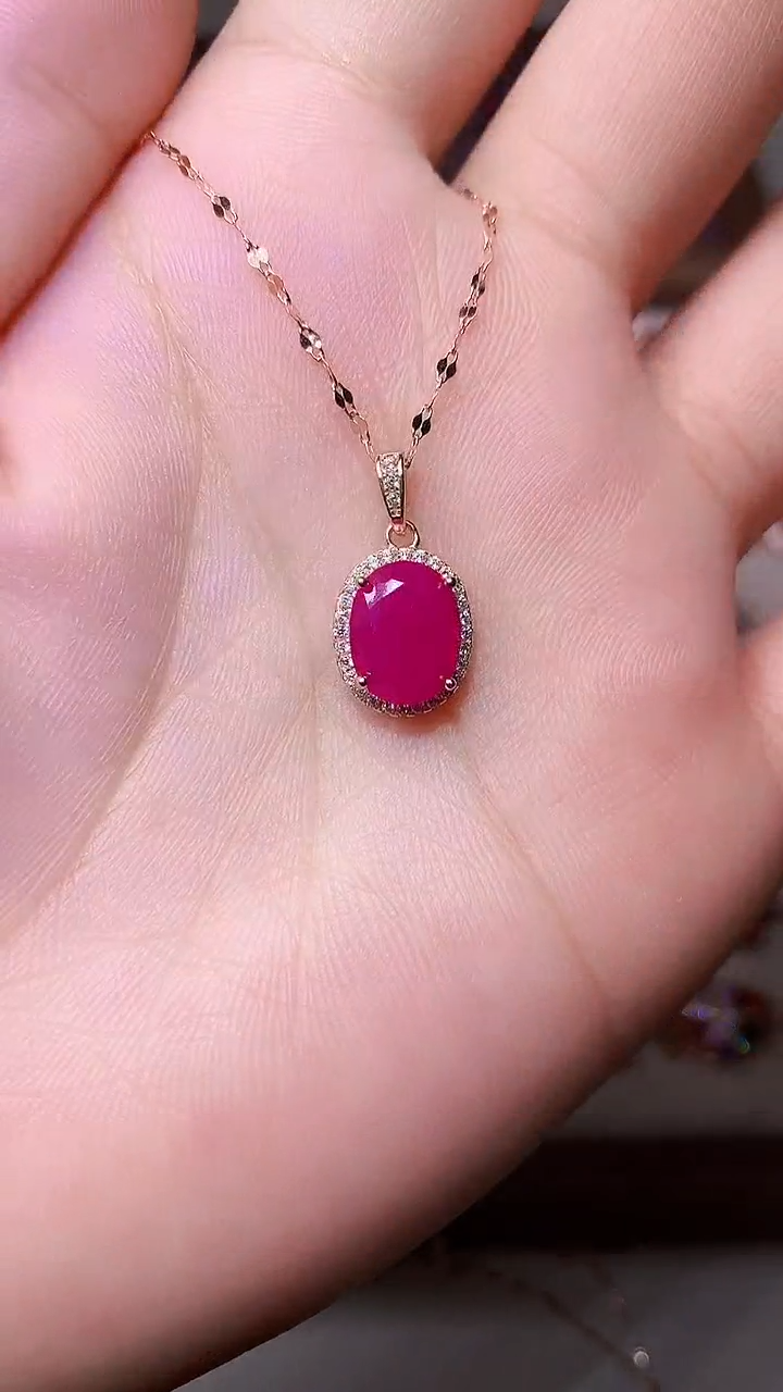 【闪购商品】红宝石颈饰银S925镶嵌0000