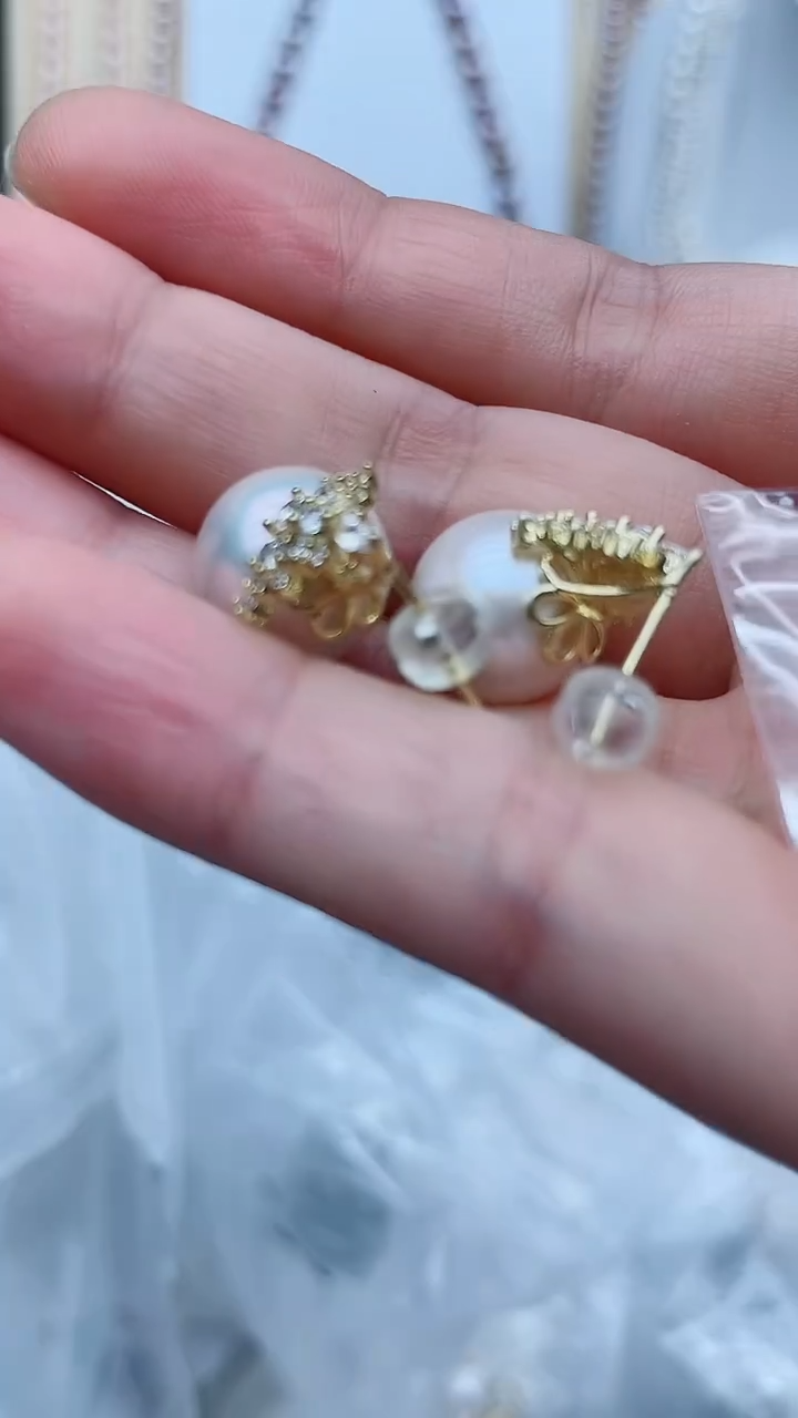 未镶嵌淡水珍珠耳饰耳钉多样性发其一