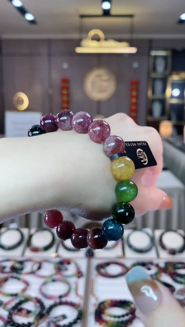 【闪购商品】碧玺单圈手串11mm+未镶嵌多样性发货一条dan