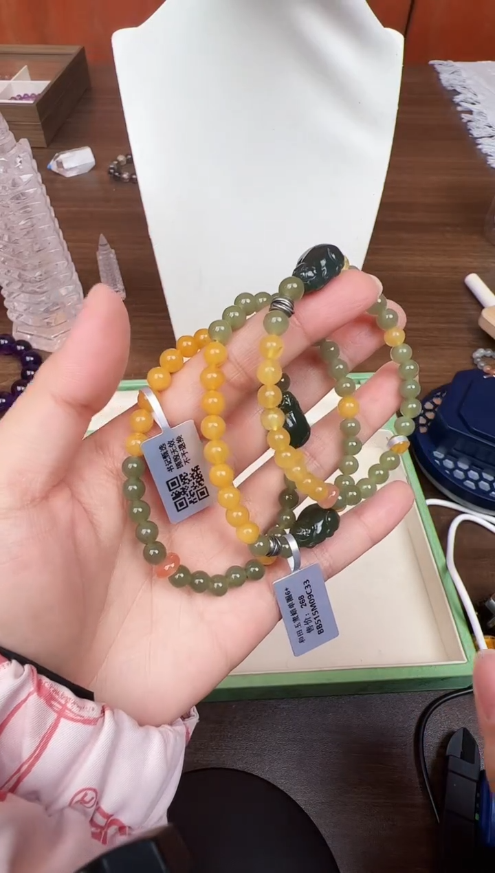 未镶嵌手链和田玉悦2513 约6mm 多样性发一件