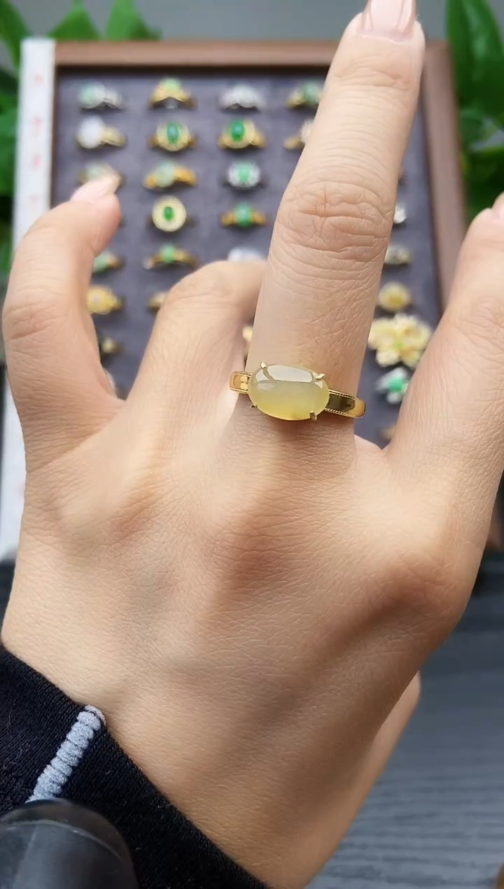 银S925镶嵌戒指翡翠12