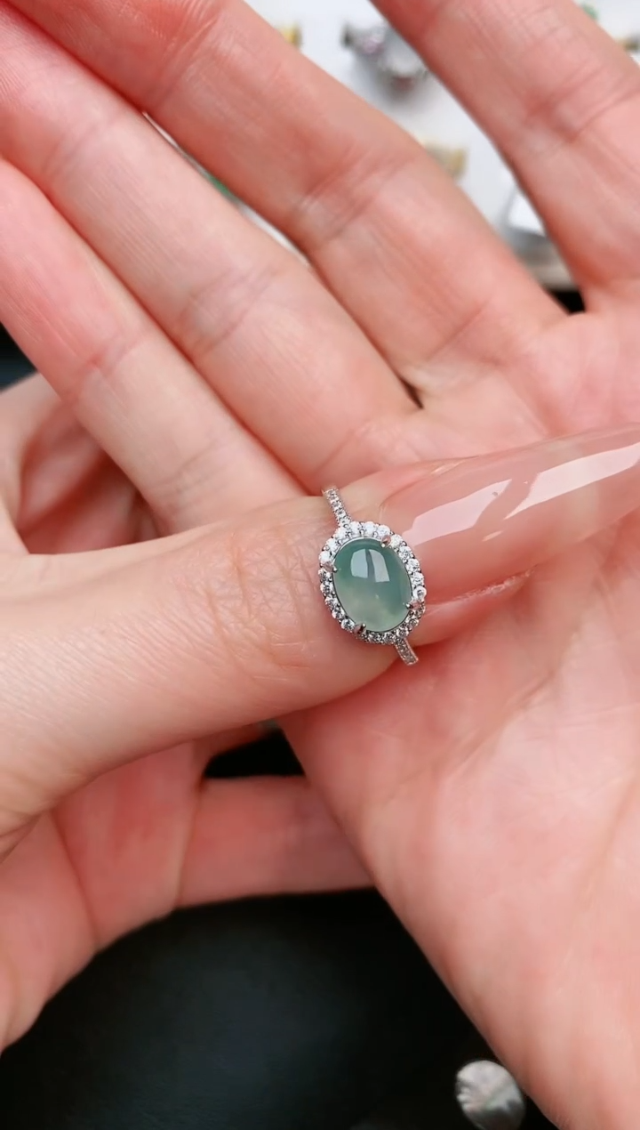 【闪购商品】翡翠戒指银S925镶嵌....