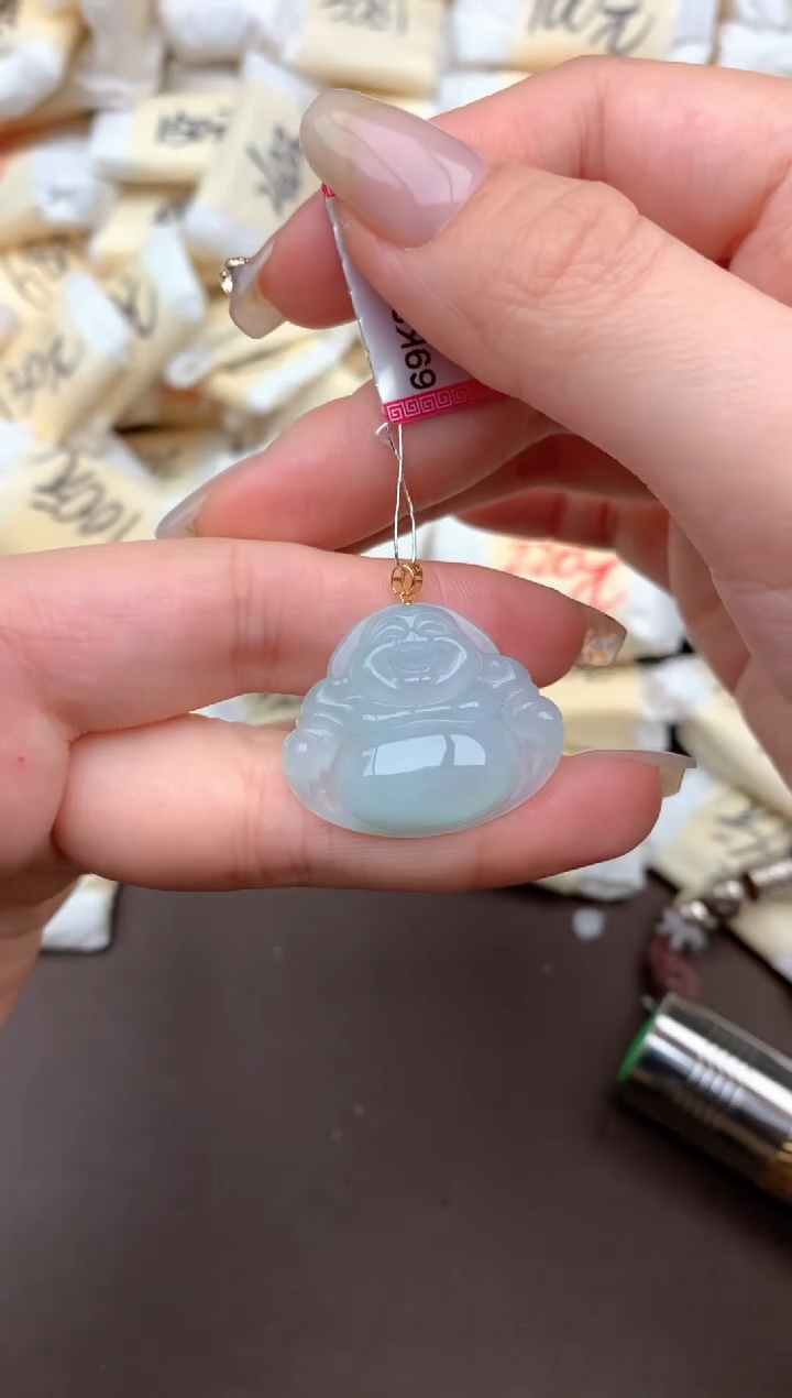 【闪购商品】翡翠挂件18K金镶嵌— 