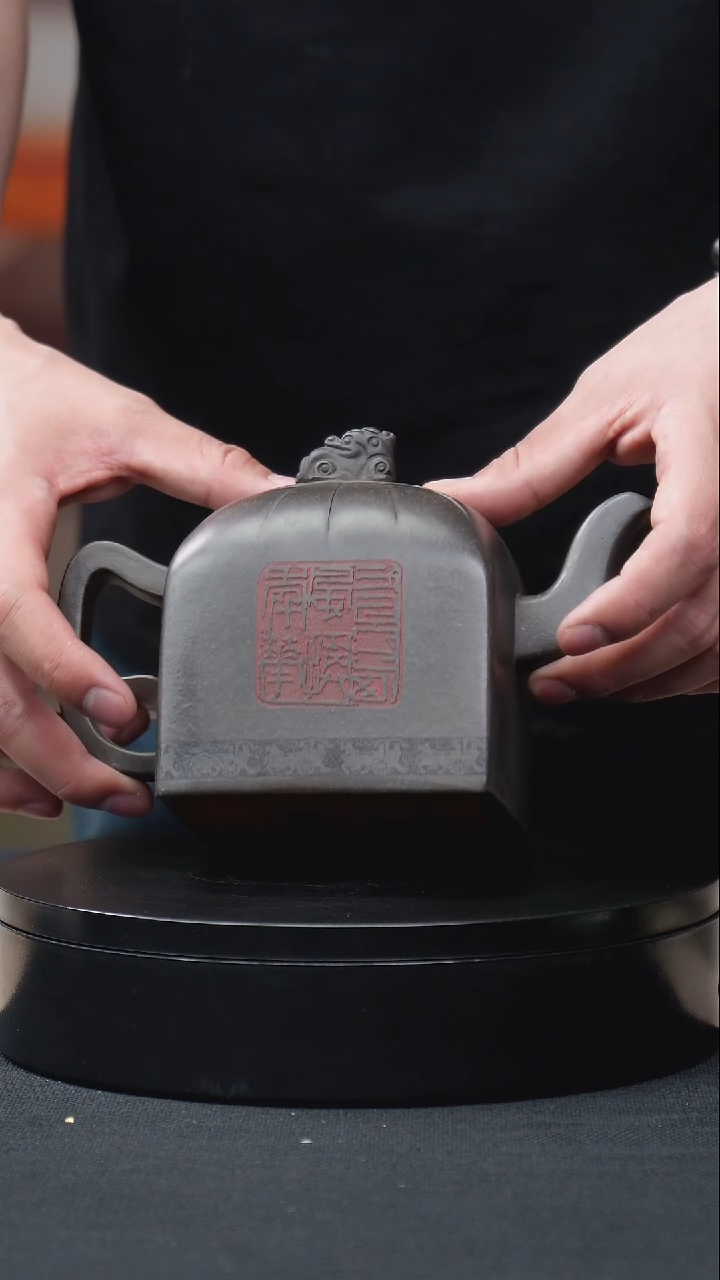 紫砂茶壶古铜泥硬包手工紫砂壶
