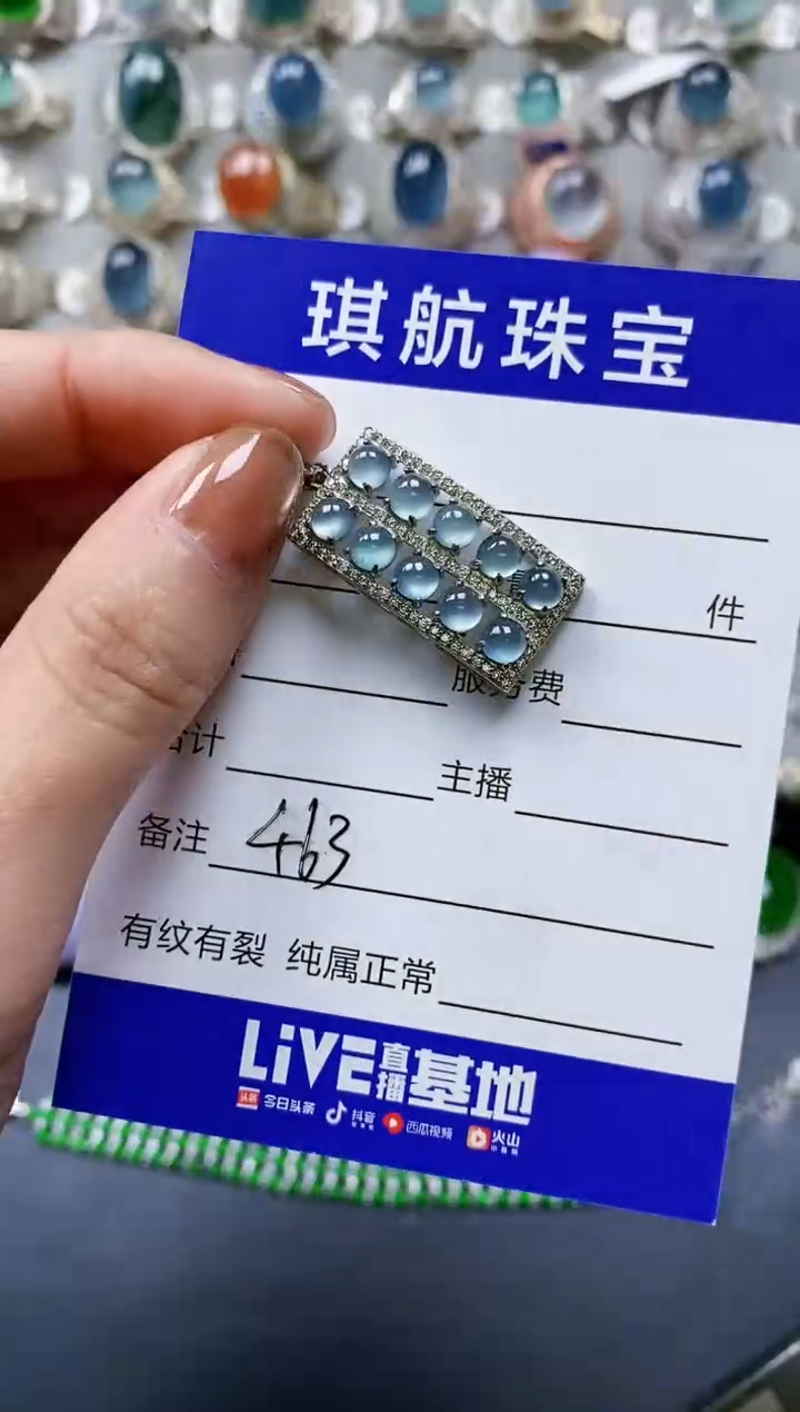 【闪购商品】翡翠颈饰银S925镶嵌0463