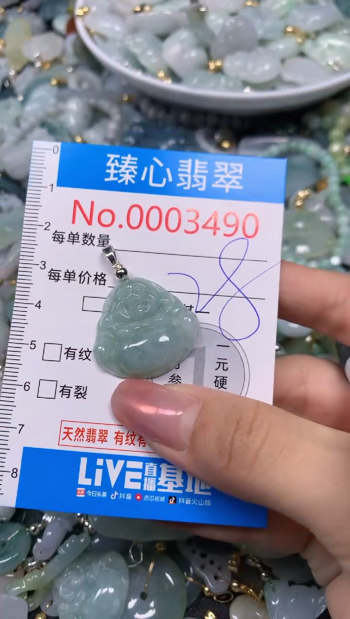 【闪购商品】翡翠颈饰未镶嵌含绳0003490