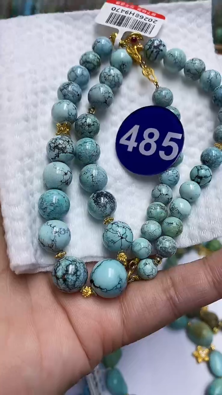 【闪购商品】绿松石项链18K金镶嵌485