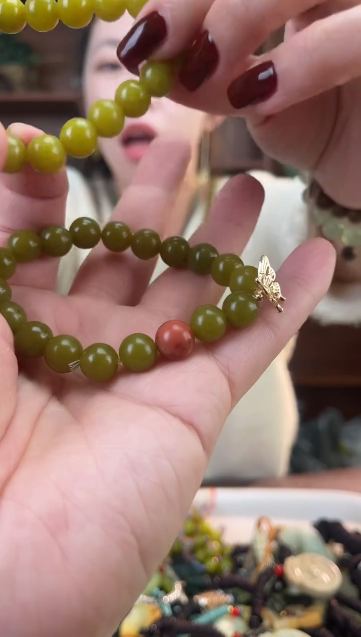 未镶嵌蛇纹石玉颈饰多样性发货拍一发一