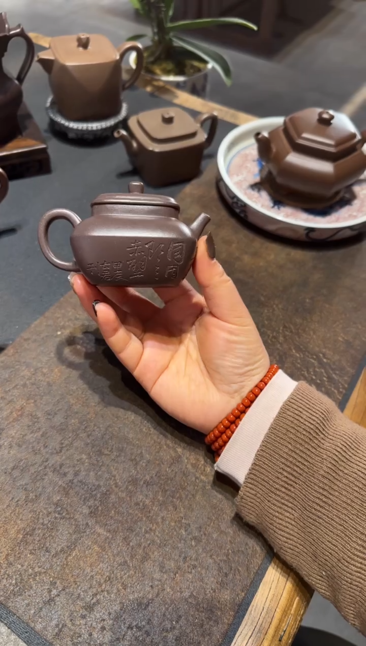 【闪购商品】紫砂茶壶天青合欢