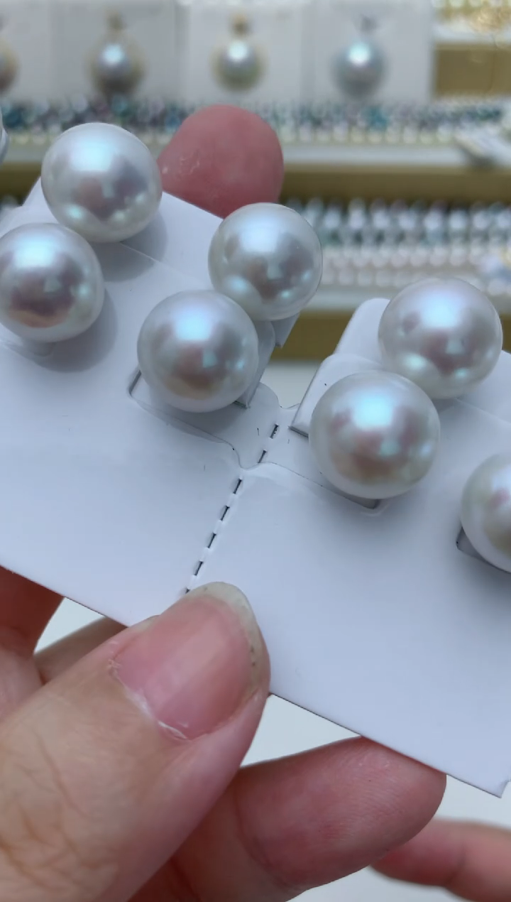 银S925镶嵌淡水珍珠耳饰q25  多样性发其一