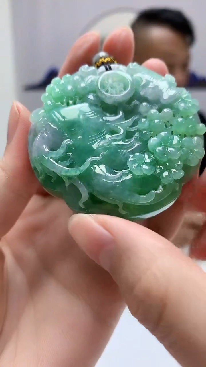 【闪购商品】定制翡翠未镶嵌4969zm-毛货挂件花126