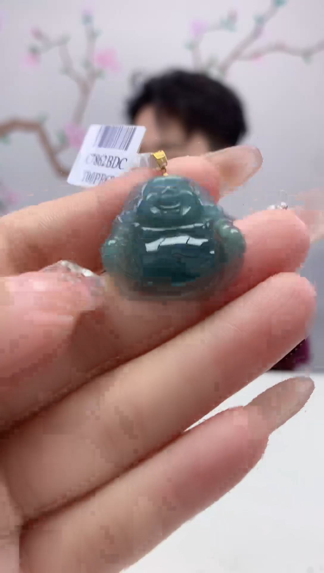 翡翠未镶嵌颈饰888xy-JJ佛公67赠扣头