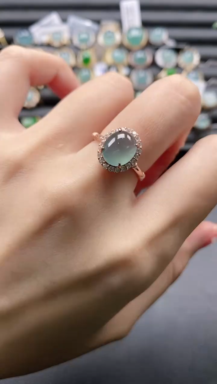 【闪购商品】翡翠戒指银S925镶嵌1111