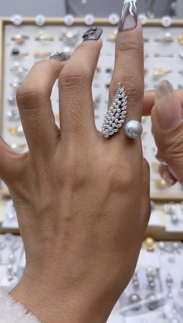 【闪购商品】淡水珍珠戒指合金40