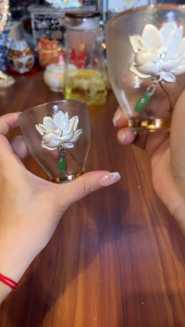 129银叶子茶杯套二