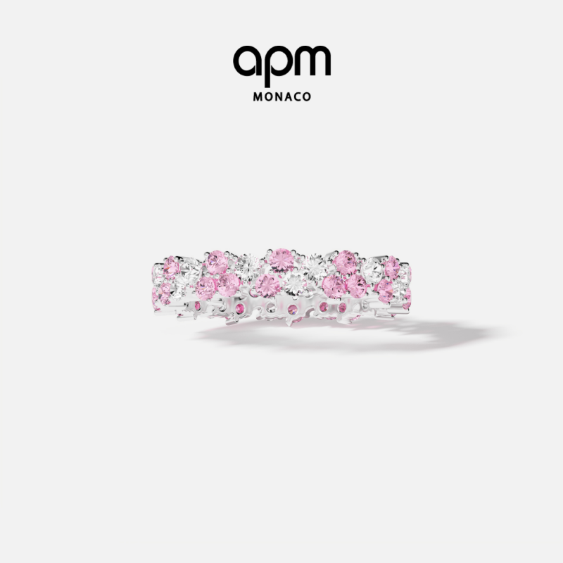 APM Monaco 轻奢时尚玫瑰水滴明星同款氛围感对戒时尚