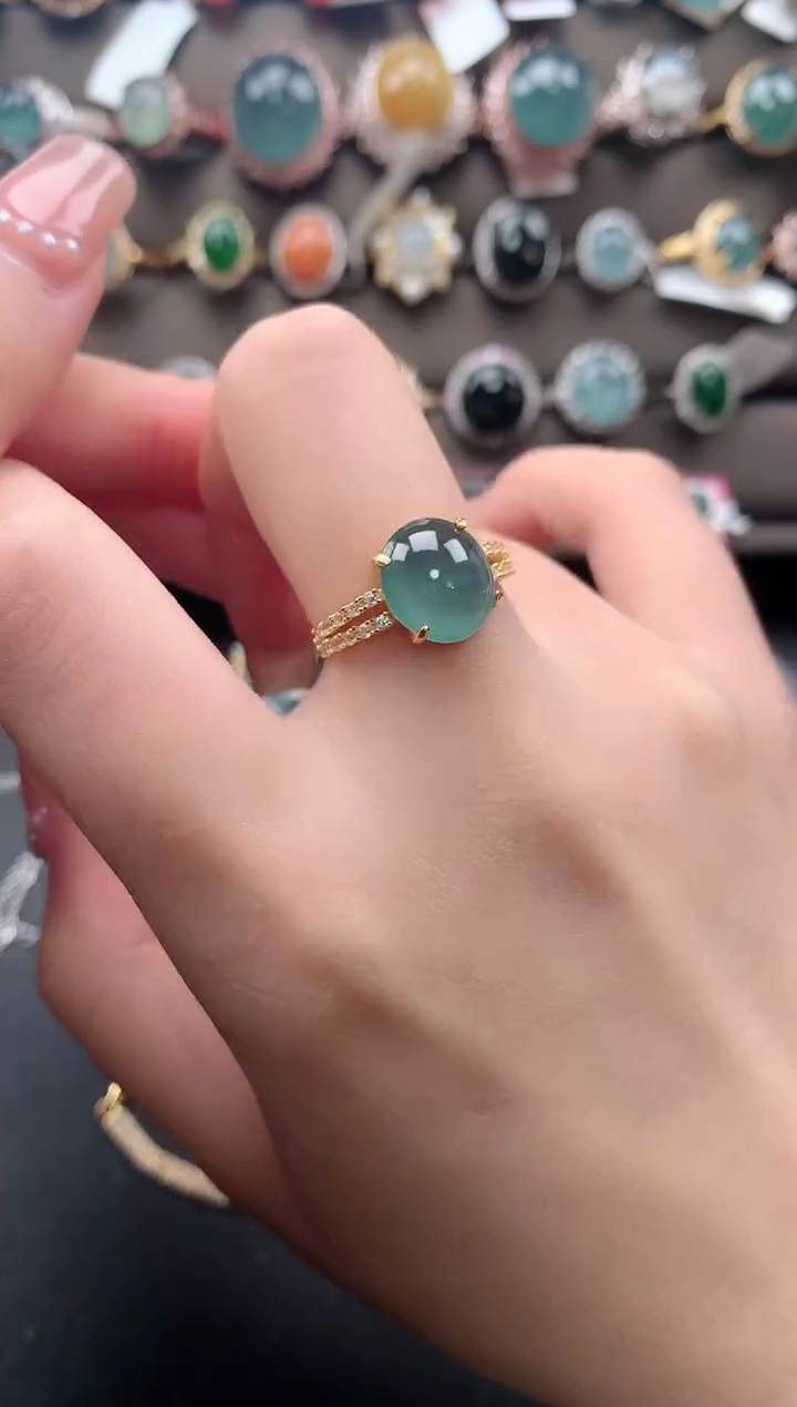 【闪购商品】翡翠戒指银S925镶嵌51241