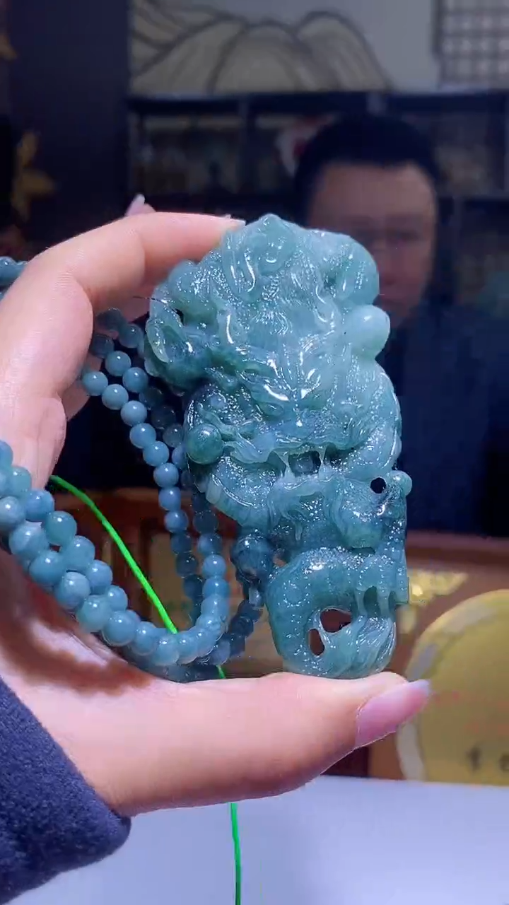 未镶嵌定制翡翠KK翡翠毛货吊坠-21