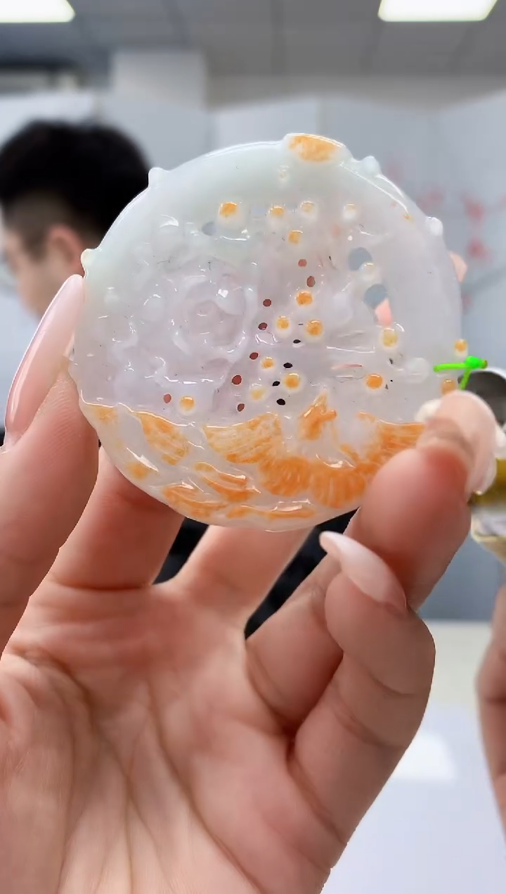 【闪购商品】定制翡翠未镶嵌5153lr-毛货挂件75