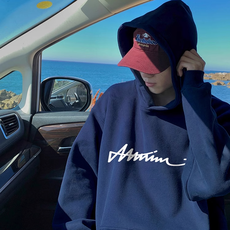 加大码300斤复古港风休闲连帽卫衣男女秋冬新款宽松百搭加绒长袖