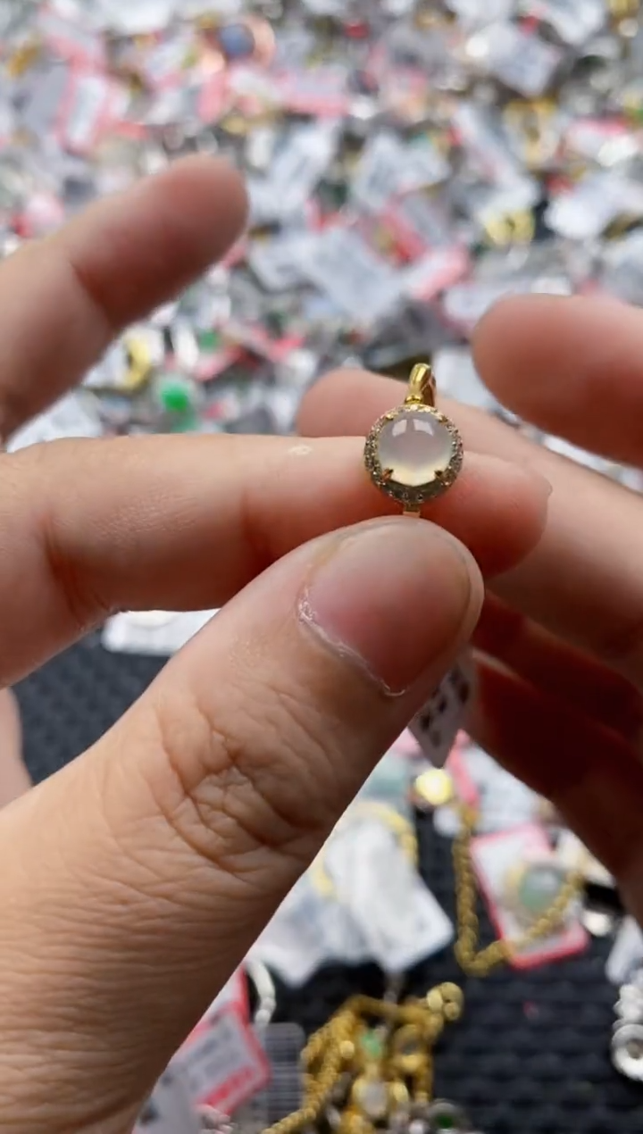 翡翠戒指银S925镶嵌7777---10
