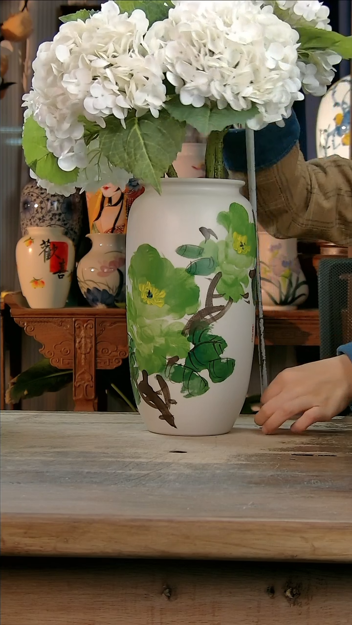 【闪购商品】瓷片景德镇纯手工釉下彩精品花瓶