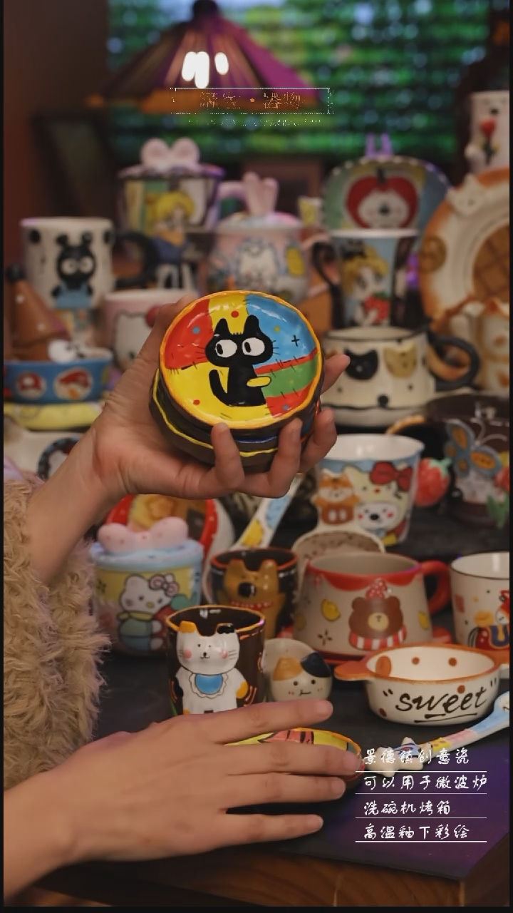 陶瓷随机一个可爱设计师款陶瓷 