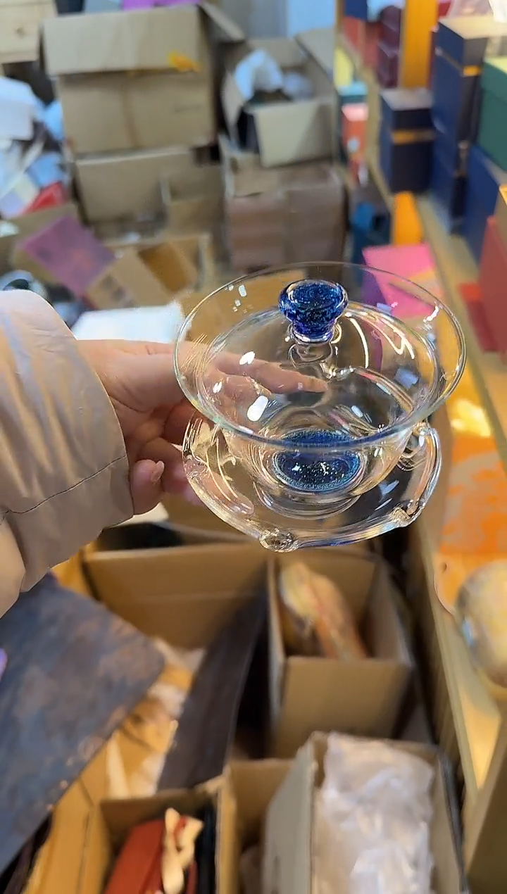 斑斓金炫彩盖碗        