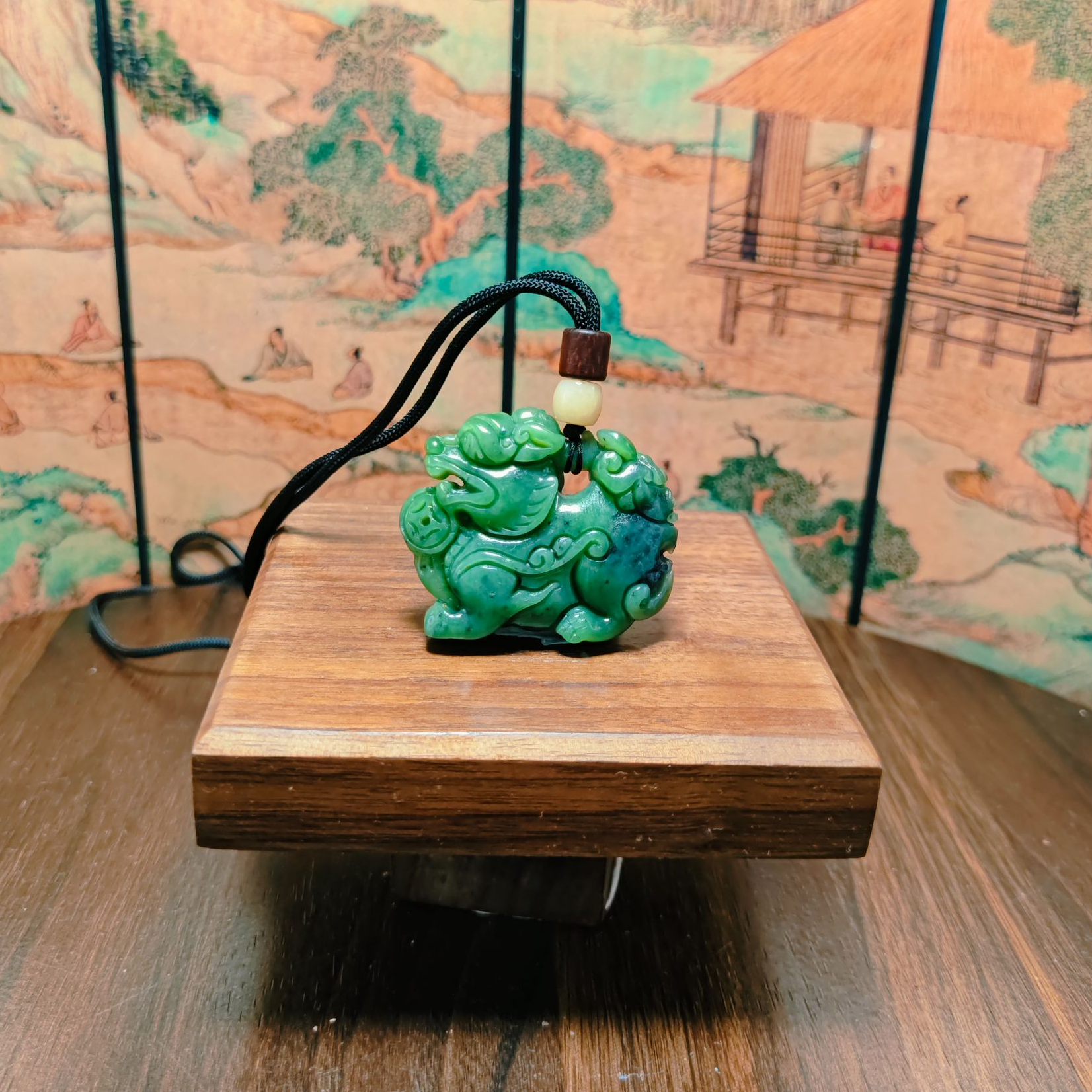 G和田玉碧玉貔貅吊坠0692