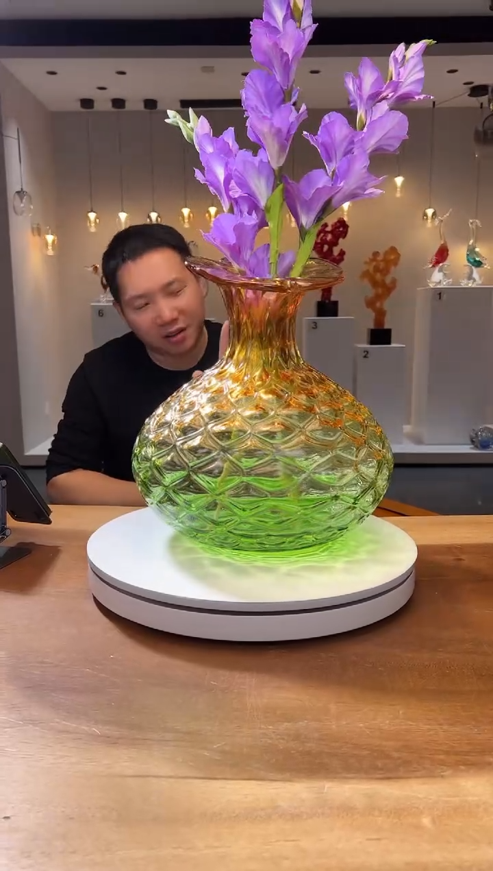 【闪购商品】茶宠巴比特美学 大号孔雀纹花瓶