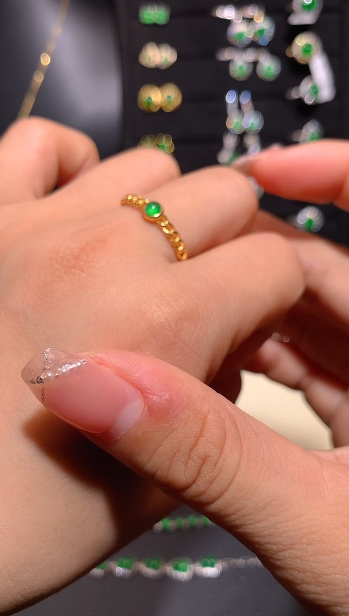 【闪购商品】翡翠戒指银S925镶嵌多样性